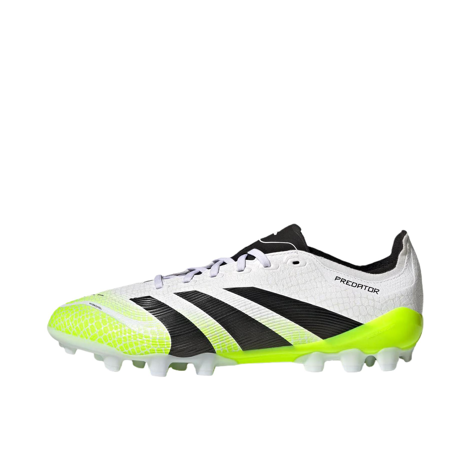 推荐商品：adidas Predator League 2G/3G AG 中端 胶质短钉 人造草皮 柔软耐磨防滑 足球鞋 白色/黑色/亮柠檬黄