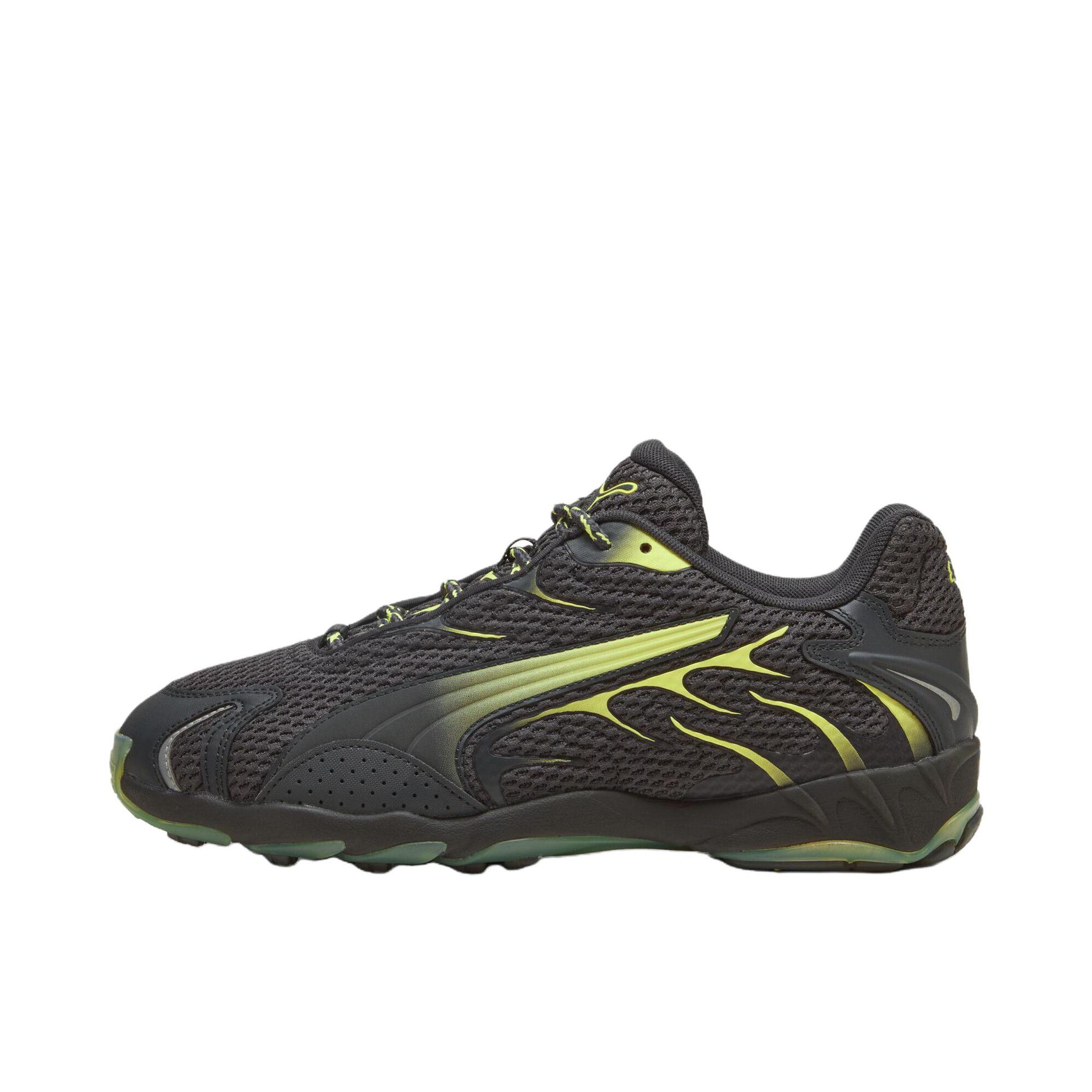 推荐商品：Puma/彪马 Inhale Mesh 运动休闲鞋 防滑耐磨缓震低帮系带复古贴合 黑色/黄色