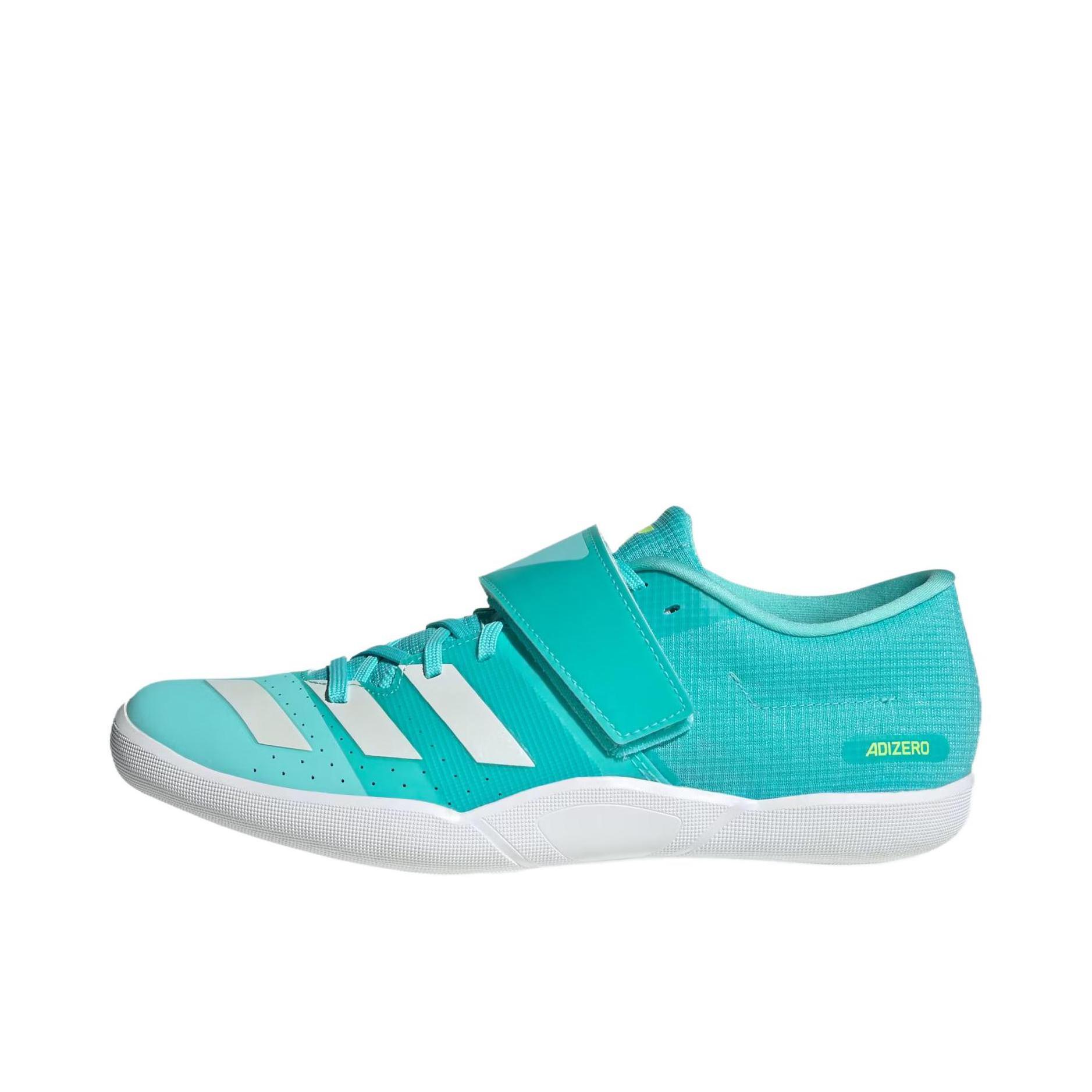 推荐商品：adidas Adizero Throws 跑鞋 防滑耐磨田径低帮 蓝色/绿色 