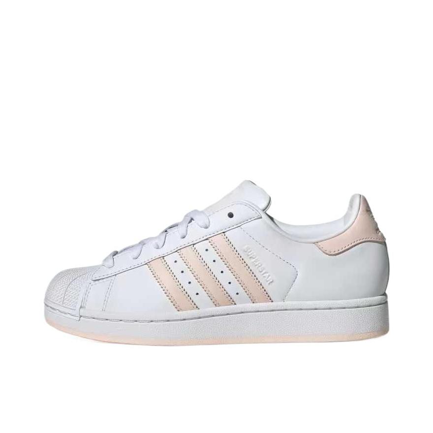 推荐商品：adidas Originals Superstar 2 板鞋 复古防滑耐磨贝壳头贴合圆头支撑 白色/粉色 