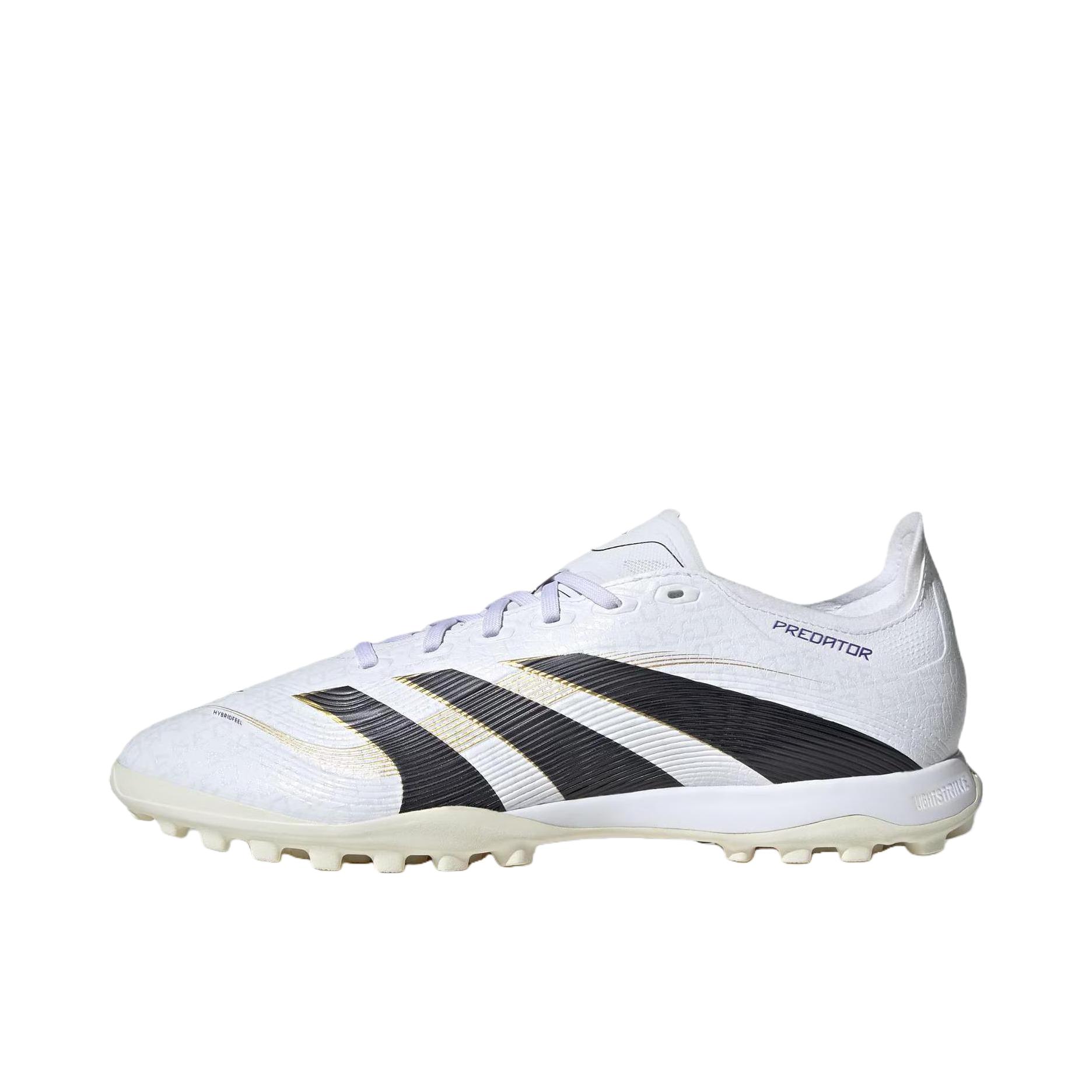 推荐商品：adidas Predator League TF 中端 胶质碎钉 人造草地室外硬地 防滑耐磨 舒适减震 足球鞋 白色/黑色/米色