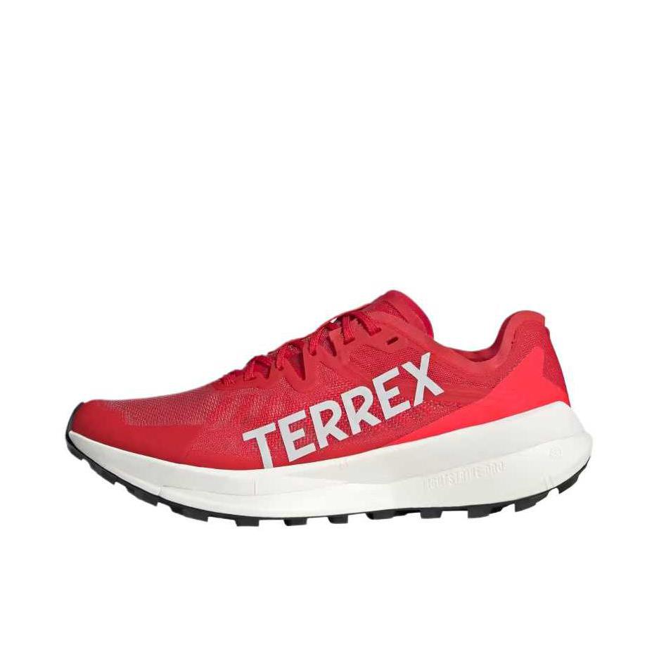 推荐商品：adidas Terrex Agravic Speed 跑鞋 运动减震耐磨防滑防水织物支撑回弹贴合越野训练 红色/白色