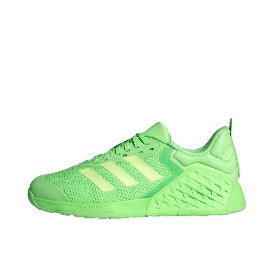 推荐商品：adidas DROPSET 3 TRAINER 防滑 耐磨 透气 力量训练 硬拉 深蹲 织物 回弹 稳定力量 缓震 贴合 训练鞋 女款/绿色