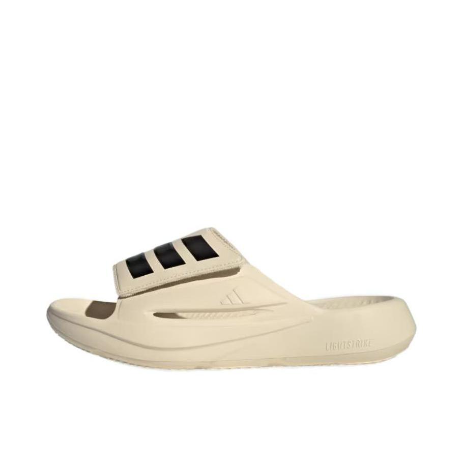 推荐商品：adidas Sportswear Lightblaze Slide 拖鞋 百搭防滑防磨厚底一字 米色