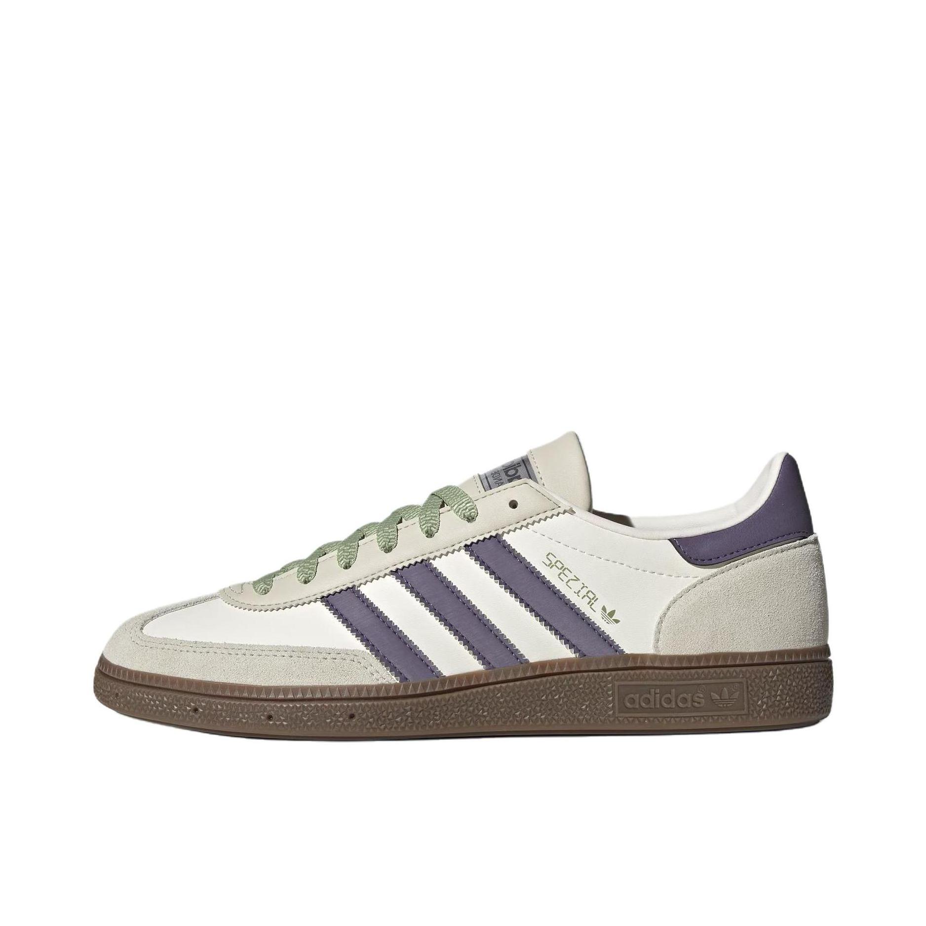 推荐商品：adidas Originals Handball Spezial 薄底鞋 T头鞋 德训鞋 板鞋 简约百搭复古轻便防滑耐磨贴合圆头耐穿 汉玉白/浅灰色
