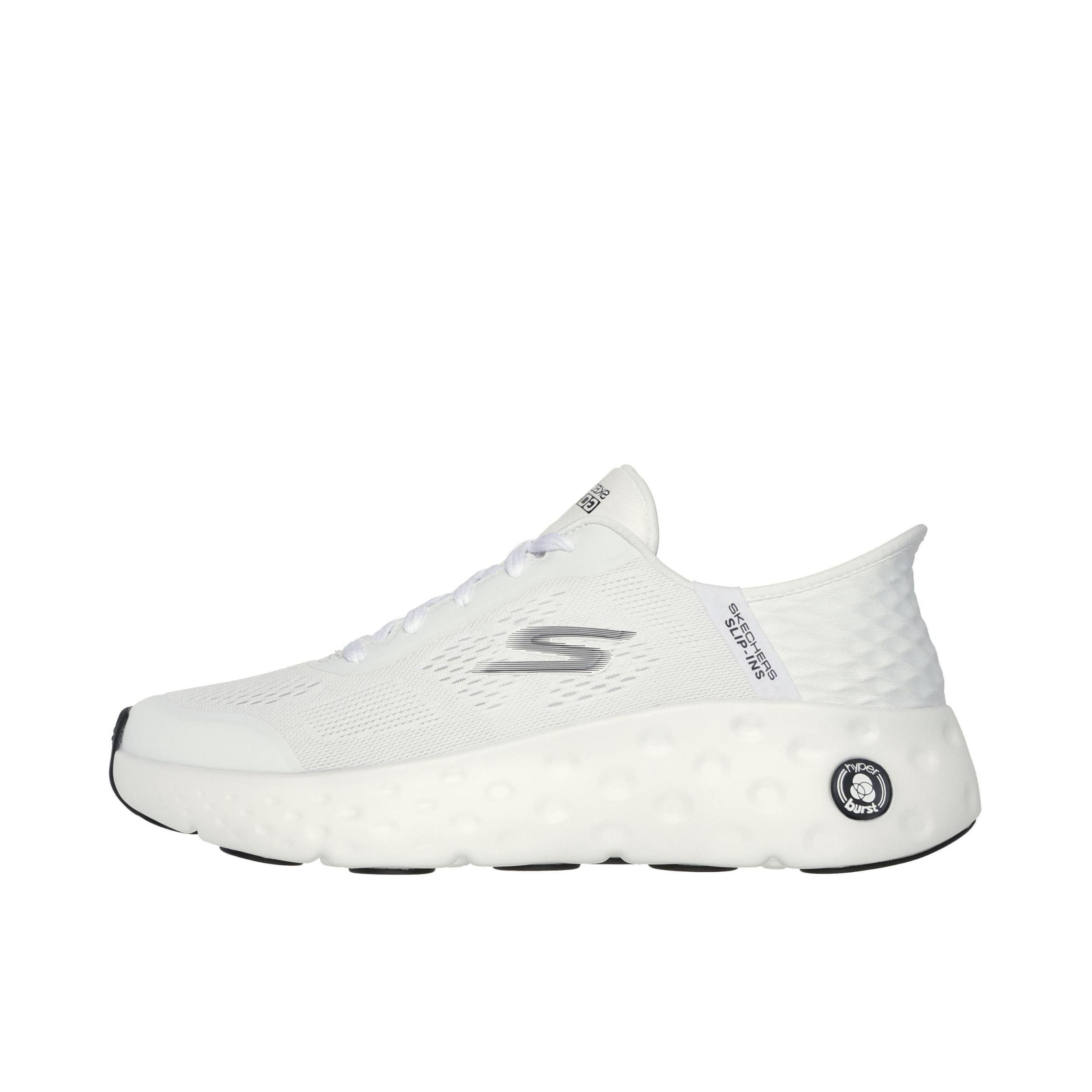 推荐商品：Skechers/斯凯奇 Slip ins Max Cushioning Hyper Craze 减震 防滑 低帮 系带 跑鞋 白色/黑色