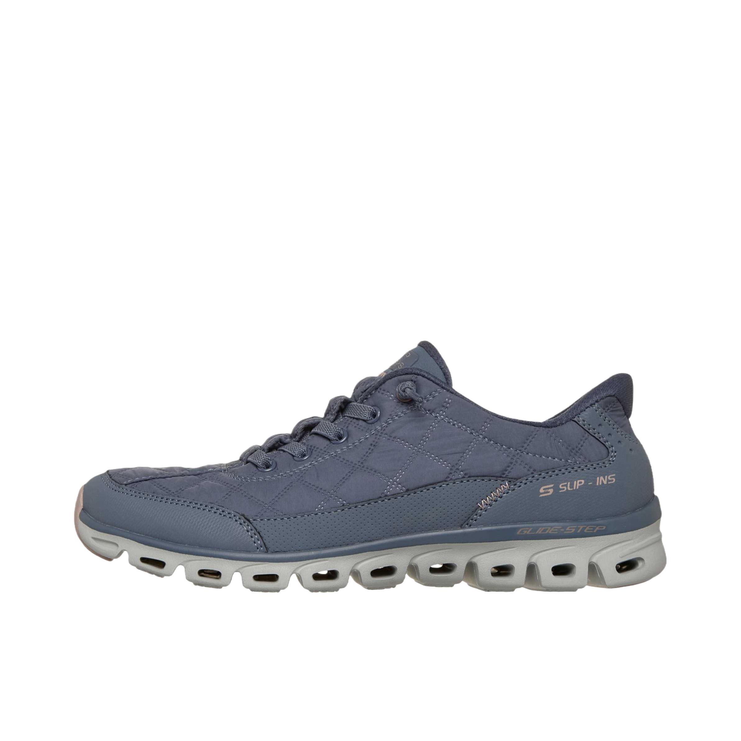 推荐商品：Skechers/斯凯奇 Slip-ins 运动休闲鞋 简约防滑耐磨圆头 女款/石板蓝/灰色