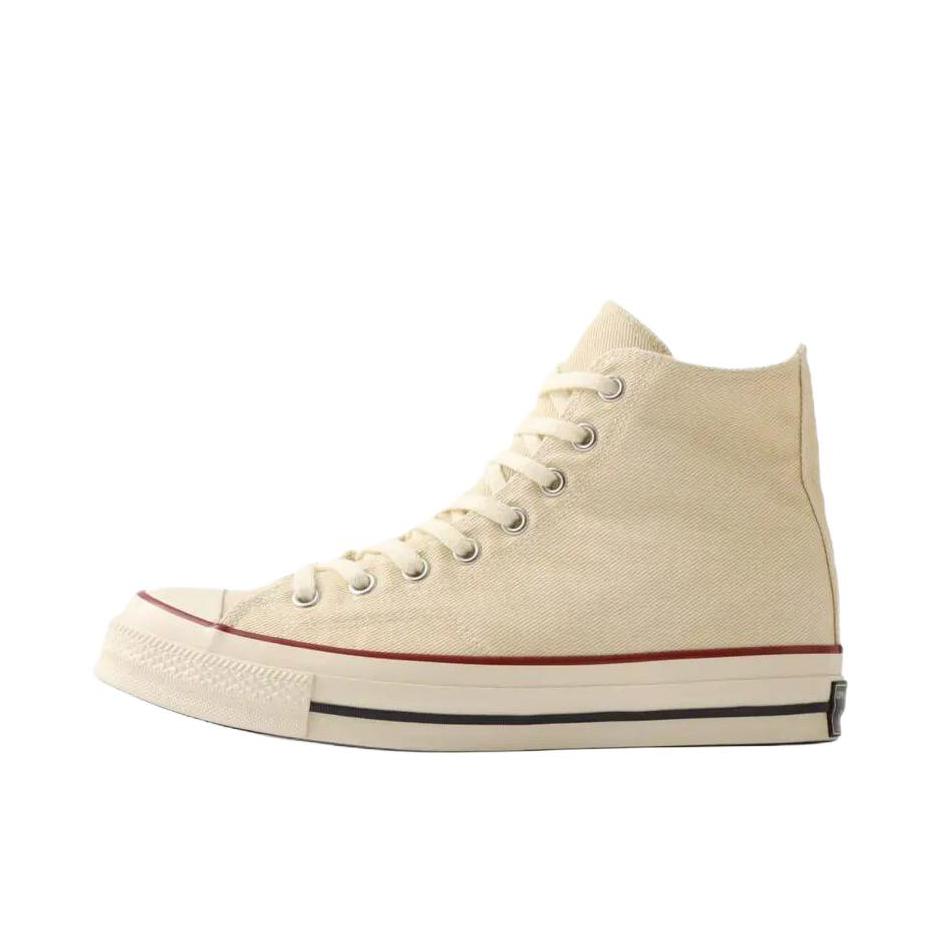 推荐商品：Converse/匡威 ALL STAR LGCY 帆布鞋 防滑耐磨高帮平跟 米白色/红色