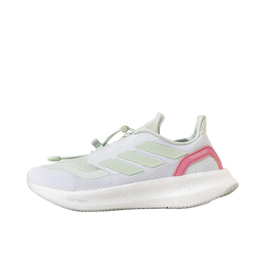 推荐商品：adidas  Pureboost  5  跑步 缓震  低帮  运动鞋儿童 大童/白色/水晶翡翠绿/符点灰