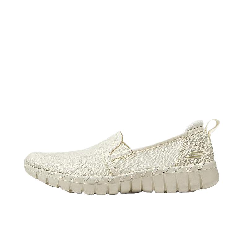 推荐商品：Skechers/斯凯奇 Go Walk Smart 2.0 防滑耐磨 网面透气 轻质缓震 舒适百搭 运动平底 一脚蹬 休闲鞋 女款/自然色