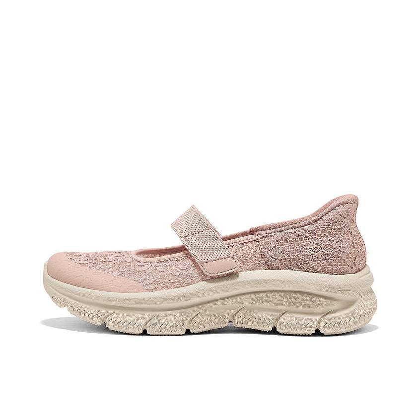 推荐商品：Skechers/斯凯奇 ARCH FIT MC D'LUX 运动休闲鞋 时尚透气蕾丝舒适一脚蹬 女款/玫瑰红色