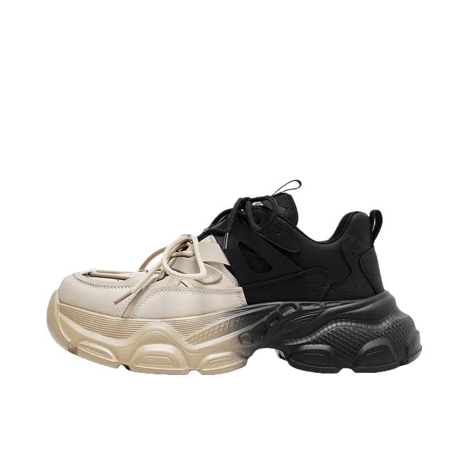 推荐商品：Lee Cooper 老爹鞋 厚底增高休闲运动 LCQBCA1253300 杏色/黑色