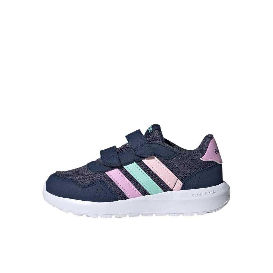 推荐商品：adidas RUN 60s CF 运动鞋儿童 防滑轻便低帮 小童/暗藏青/清澈粉/祈福淡紫