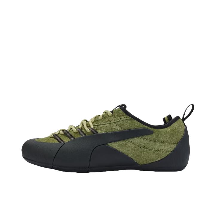 推荐商品：Puma/彪马 KLIM 运动休闲鞋 皮革低帮薄底贴合 橄榄绿/黑色