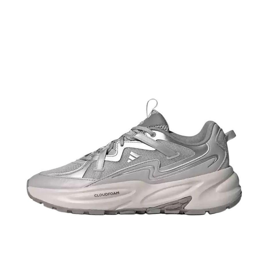 推荐商品：adidas OZWAVE SURGE 2.0 透气 耐磨 轻运动 回弹 稳定 织物 缓震 老爹鞋 灰色/金属银/亮白色