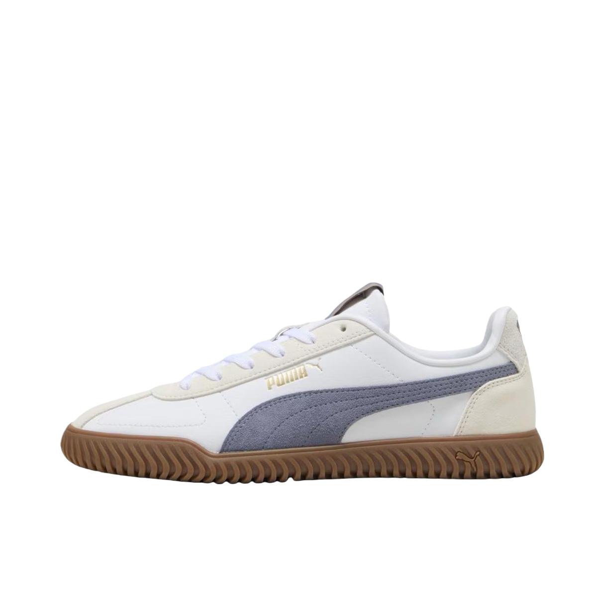 推荐商品：Puma/彪马 CLUB KAYZER SD 运动休闲鞋 板鞋舒适复古百搭耐磨 白色/蓝色