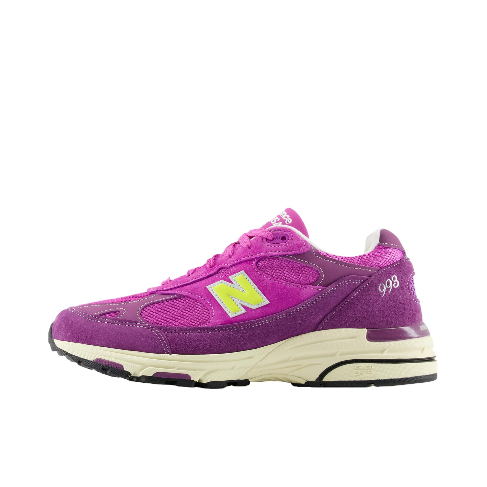 推荐商品：New Balance 993 跑鞋 防滑耐磨舒适透气减震织物轻便复古运动贴合 D宽/紫色 