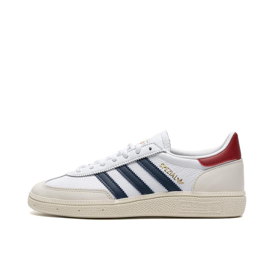 推荐商品：adidas Originals Handball Spezial 薄底鞋 T头鞋 德训鞋 板鞋 简约百搭复古轻便防滑耐磨贴合圆头耐穿 白色/暗藏青/胜利红