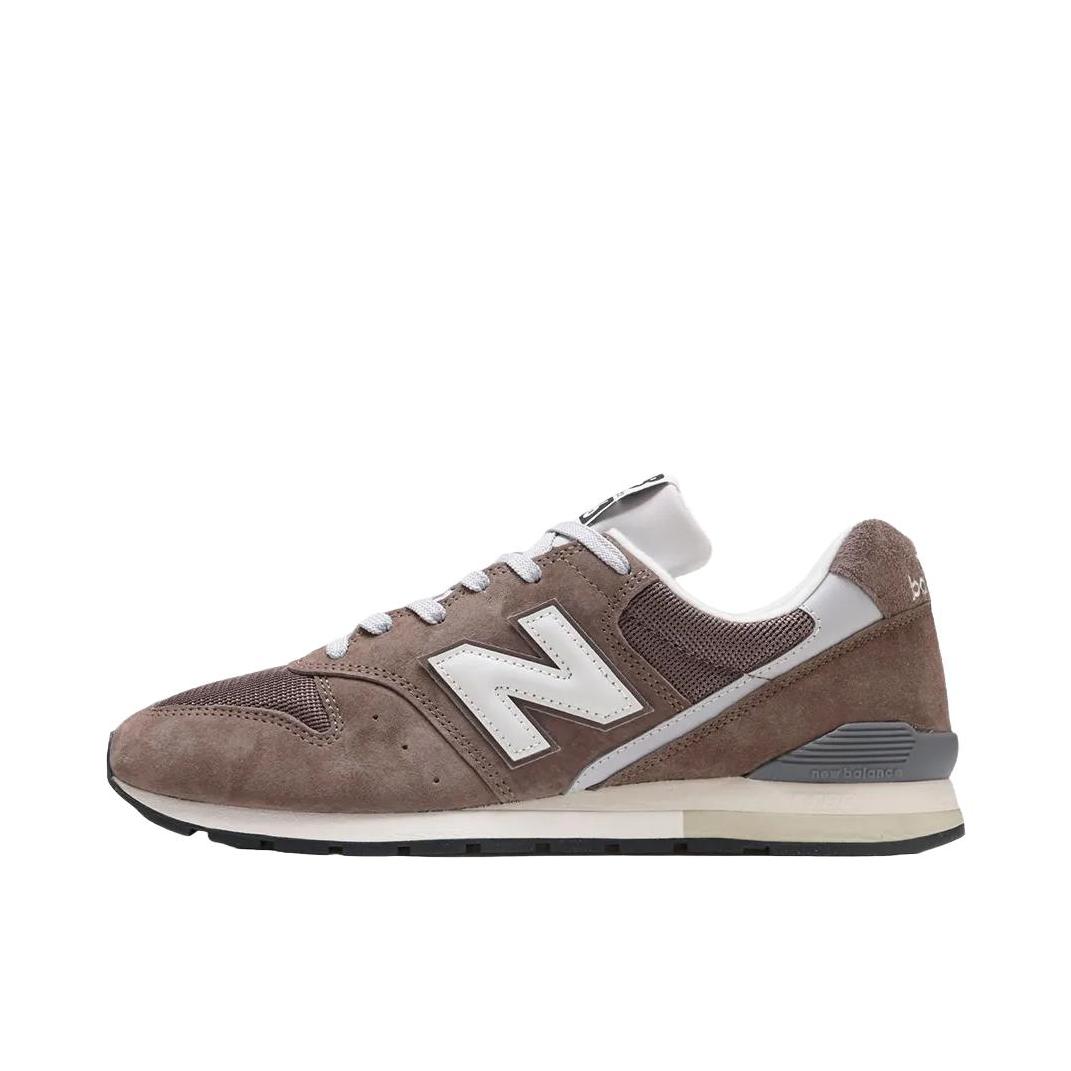 推荐商品：New Balance 996 织物 时尚复古 减震轻便 防滑耐磨 舒适透气 支撑 包裹性 增高 薄底 马拉松 人造革 防水 慢跑 运动休闲鞋 D宽/棕色/白色