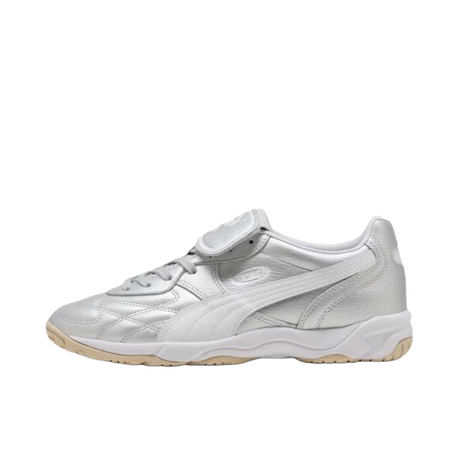 推荐商品：Puma/彪马 King Indoor 运动休闲鞋 百搭复古防滑耐磨舒适低帮贴合支撑 银色