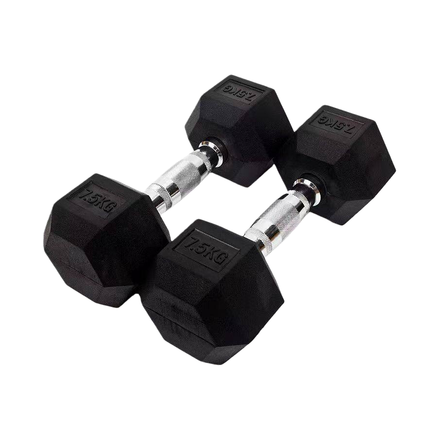 推荐商品：斯奕 六角 包胶 铸铁 家用 健身房 哑铃 SYLJBJ