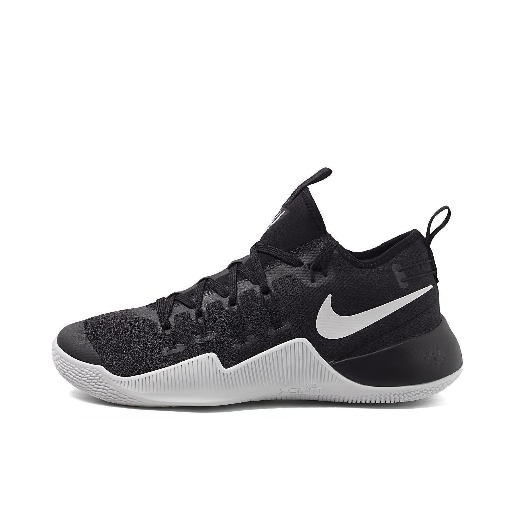 推荐商品：Nike Hypershift 复古减震 防滑耐磨 圆头 织物 合成革 舒适 百搭 时尚 篮球鞋 Black White 黑/白