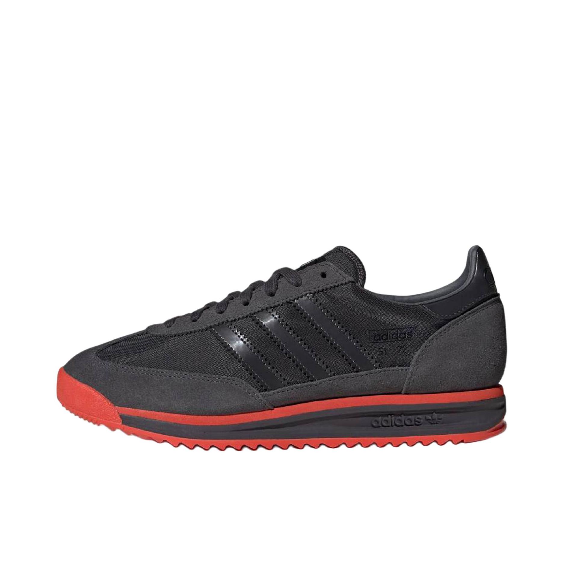 推荐商品：【马思纯同款】 adidas Originals SL 72 T头鞋 德训鞋 运动休闲鞋 轻便防滑耐磨透气舒适简约复古 黑色/红色