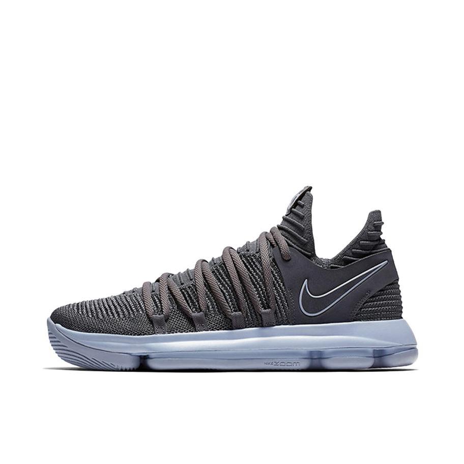 推荐商品：Nike KD 10 舒适缓震 防滑耐磨 轻便透气 实战 圆头 百搭 系带 篮球鞋 Dark Grey 酷灰