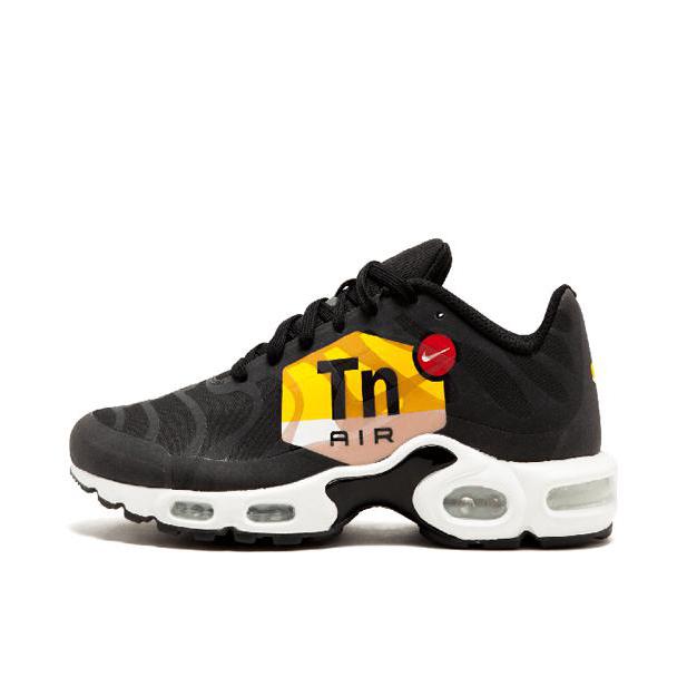推荐商品：Nike Air Max Plus 跑鞋 休闲舒适轻便网布透气防滑耐磨气垫缓震包裹性贴合圆头 NS Big Logo Black 灰黄色