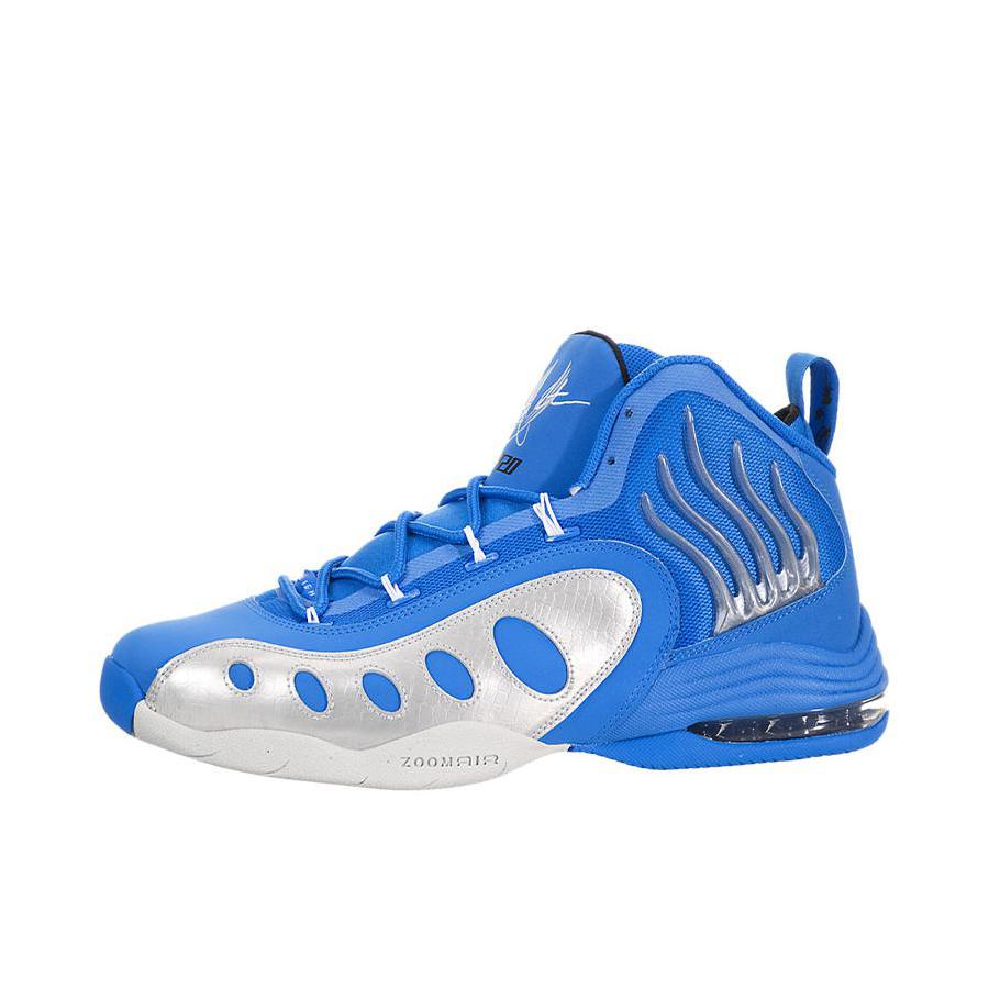 推荐商品：Nike Zoom Sonic Flight 佩顿 防滑 复古 减震 耐磨 篮球鞋 Electric Blue 蓝白