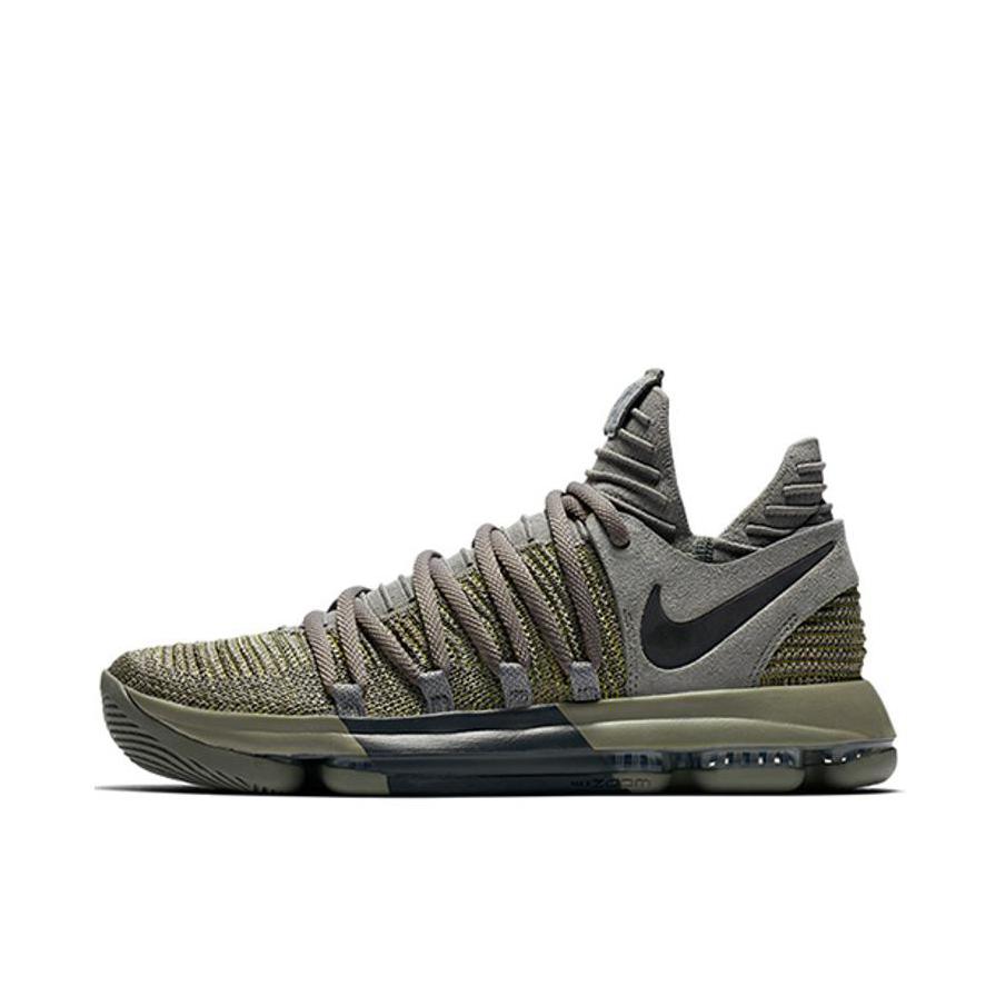 推荐商品：Nike KD 10 舒适缓震 防滑耐磨 轻便透气 实战 圆头 百搭 系带 篮球鞋 Dark Stucco Anthracite 迷彩