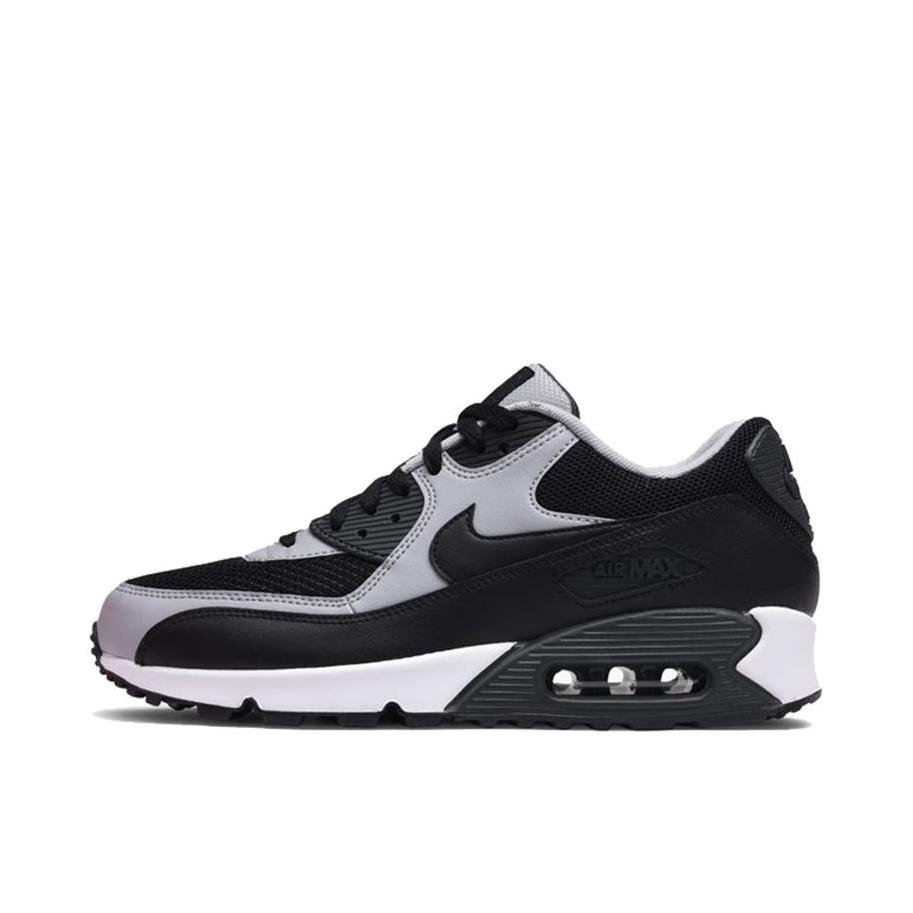 推荐商品：Nike Air Max 90 跑鞋 气垫合成革缓震透气复古增高圆头贴合拼接 Wolf Grey 银灰/黑