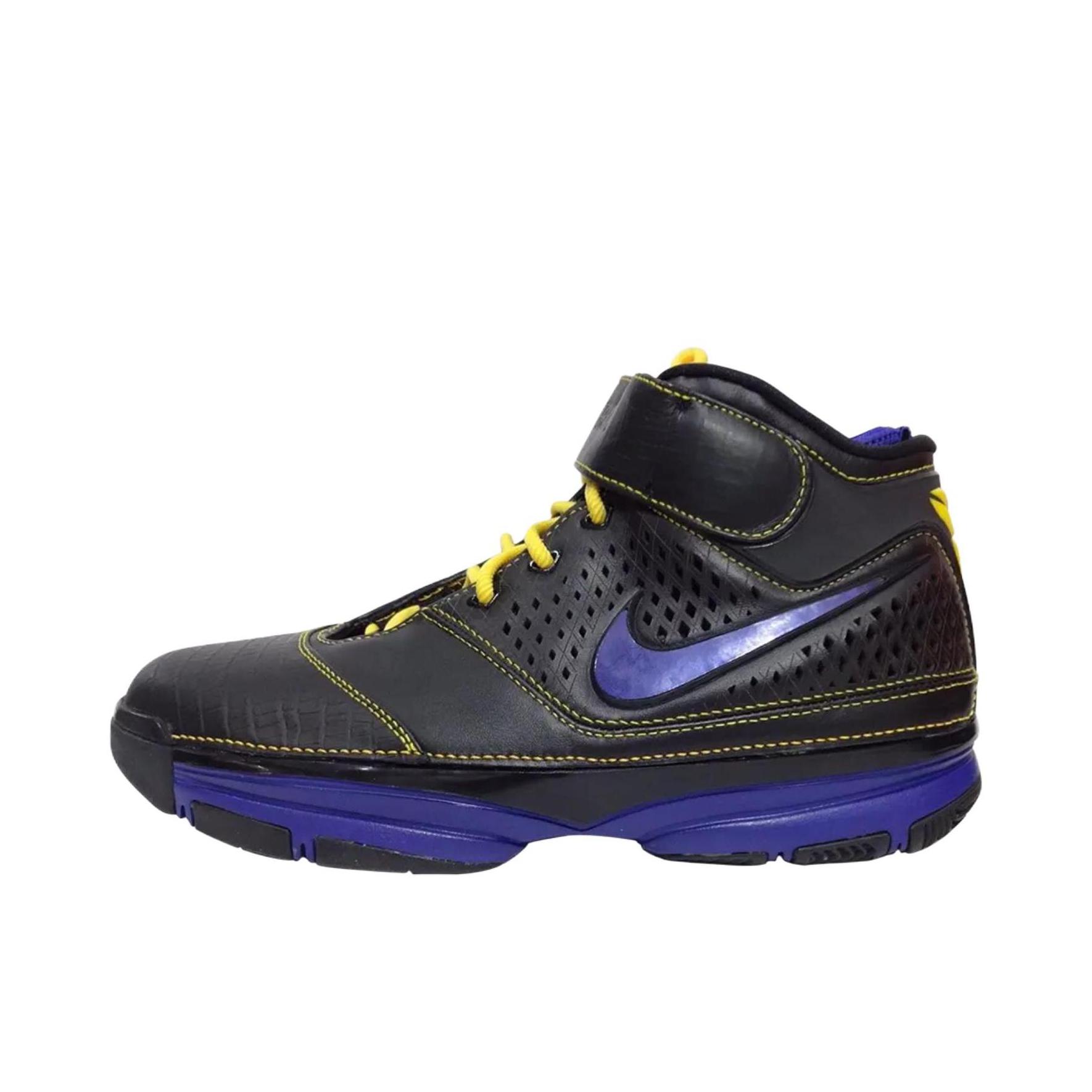 推荐商品：Nike Zoom Kobe 2 科比2 篮球鞋 复古支撑防滑减震中帮 Asia Exclusive 黑色/紫色/黄色