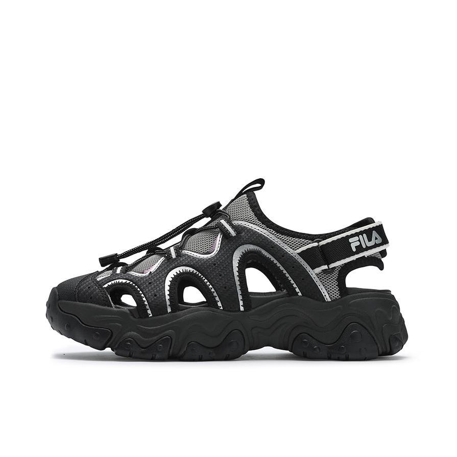 推荐商品：FILA/斐乐 FLUID 5 猫爪 凉鞋 沙滩溯溪少女玛丽珍百搭复古 女款/黑色/燧石灰