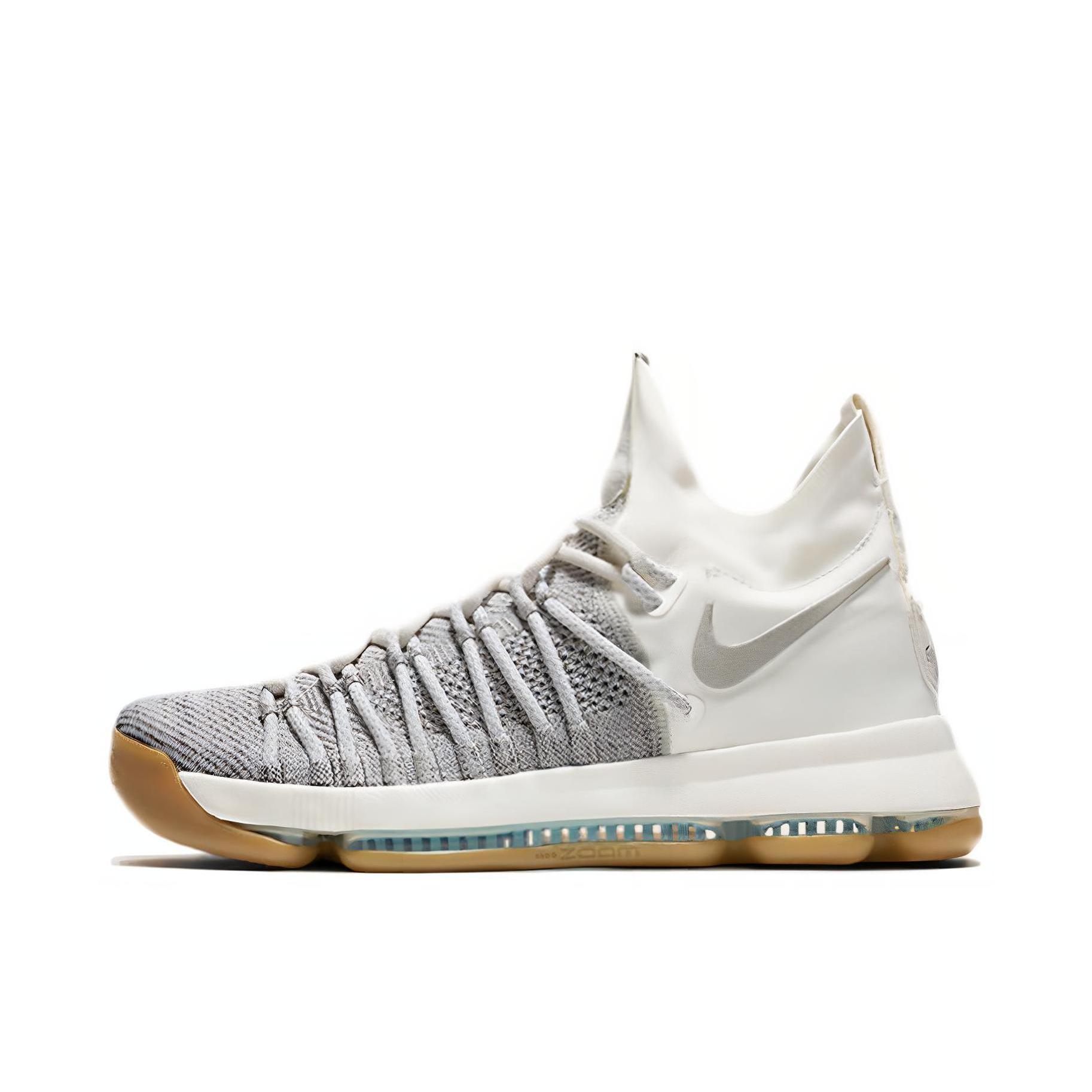 推荐商品：Nike KD 9 实战耐磨 舒适透气 防滑轻便 圆头 运动 减震 篮球鞋 Pale Grey 象牙白