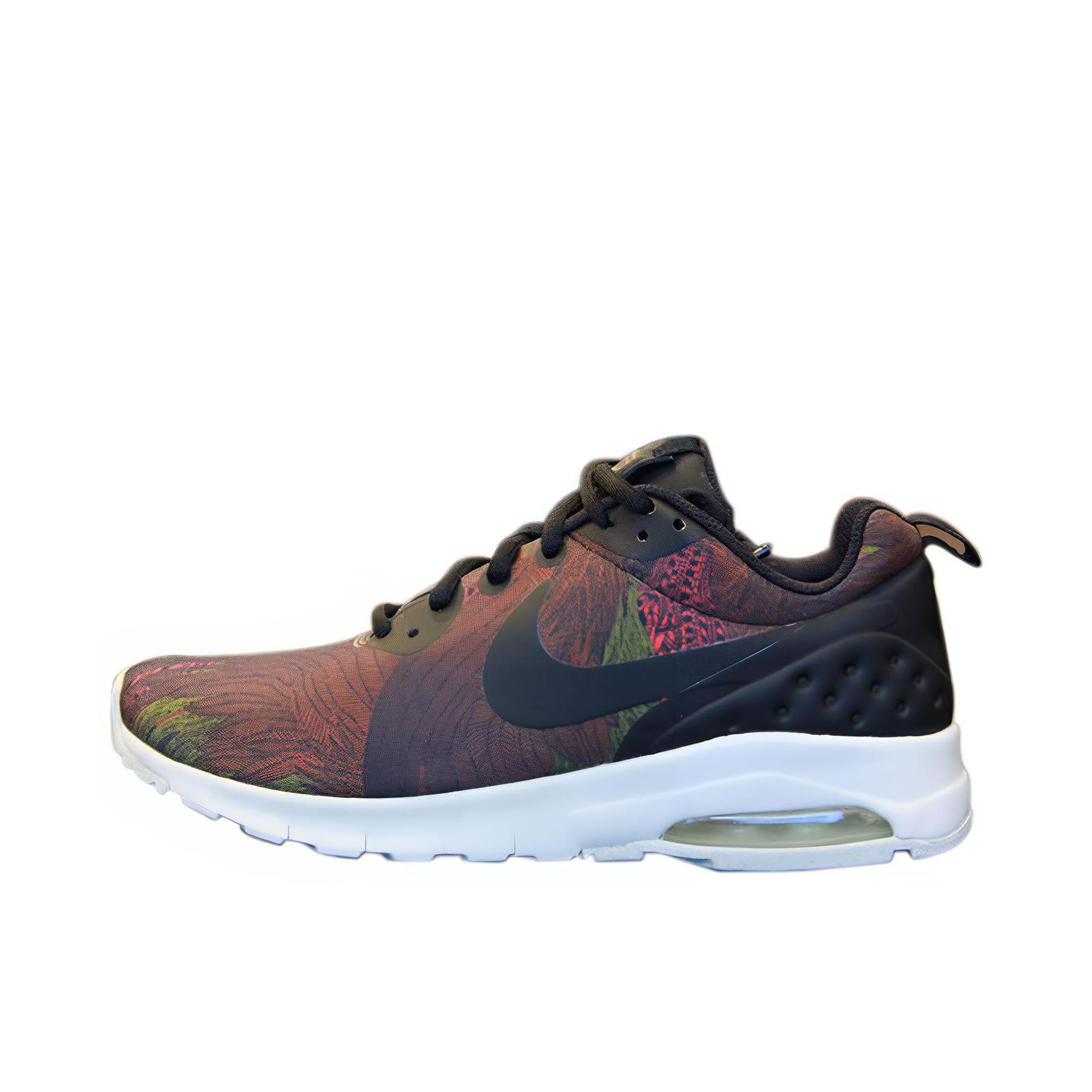 推荐商品：Nike Air Max Motion LW 运动休闲鞋 缓震回弹防滑耐磨舒适透气百搭复古后掌气垫 Black Max Orange 暗彩印花/白