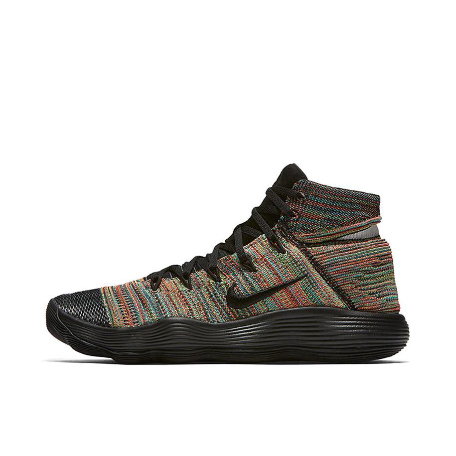推荐商品：Nike Hyperdunk 2017 篮球鞋 包裹性缓震回弹舒适透气防滑耐磨合成革织物 Multi-Color 黑彩虹编织