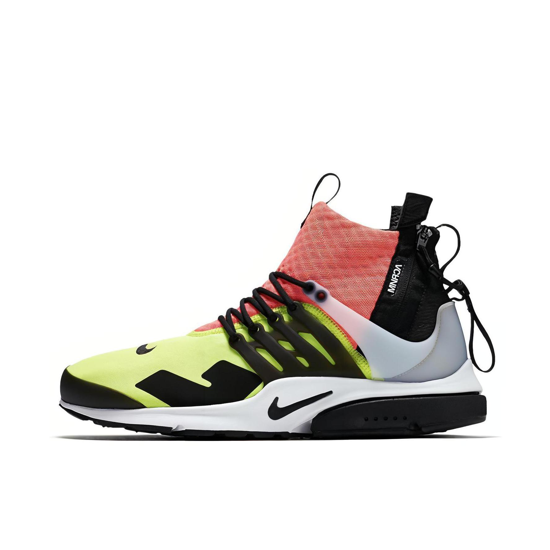 推荐商品：Nike Air Presto Ultra Flyknit 跑鞋 拉链缓震回弹舒适透气防滑耐磨机能生活织物合成革休闲运动轻便 Volt Acronym联名/白绿粉