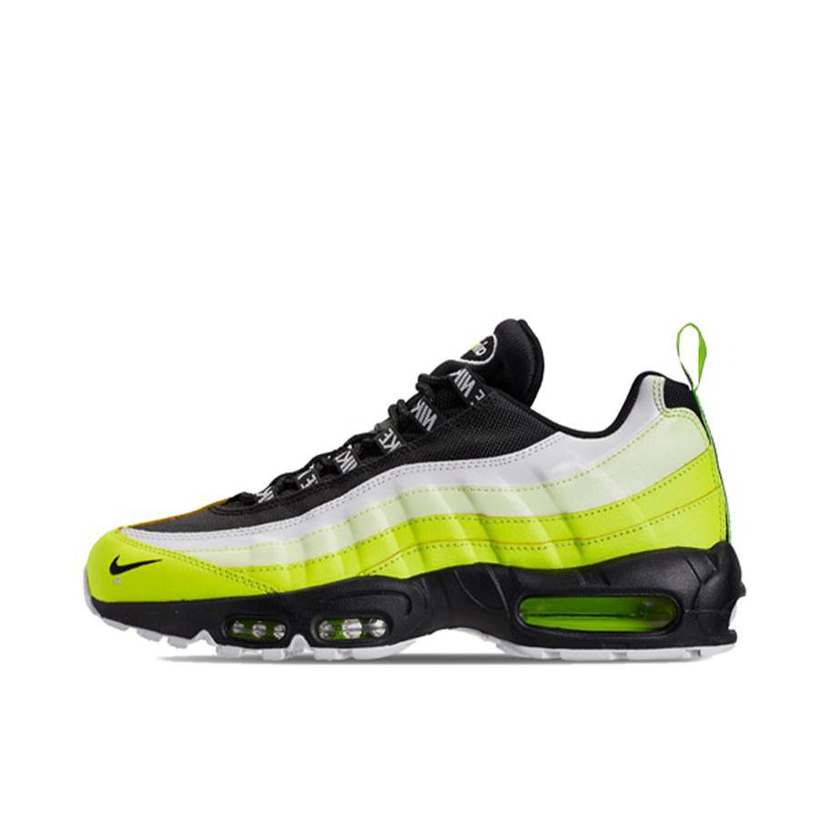 推荐商品：Nike Air Max 95 跑鞋 潮流时尚复古百搭防滑耐磨舒适透气防水气垫织物支撑低帮缓震贴合耐用圆头 Volt Glow 黑色/荧光黄渐变