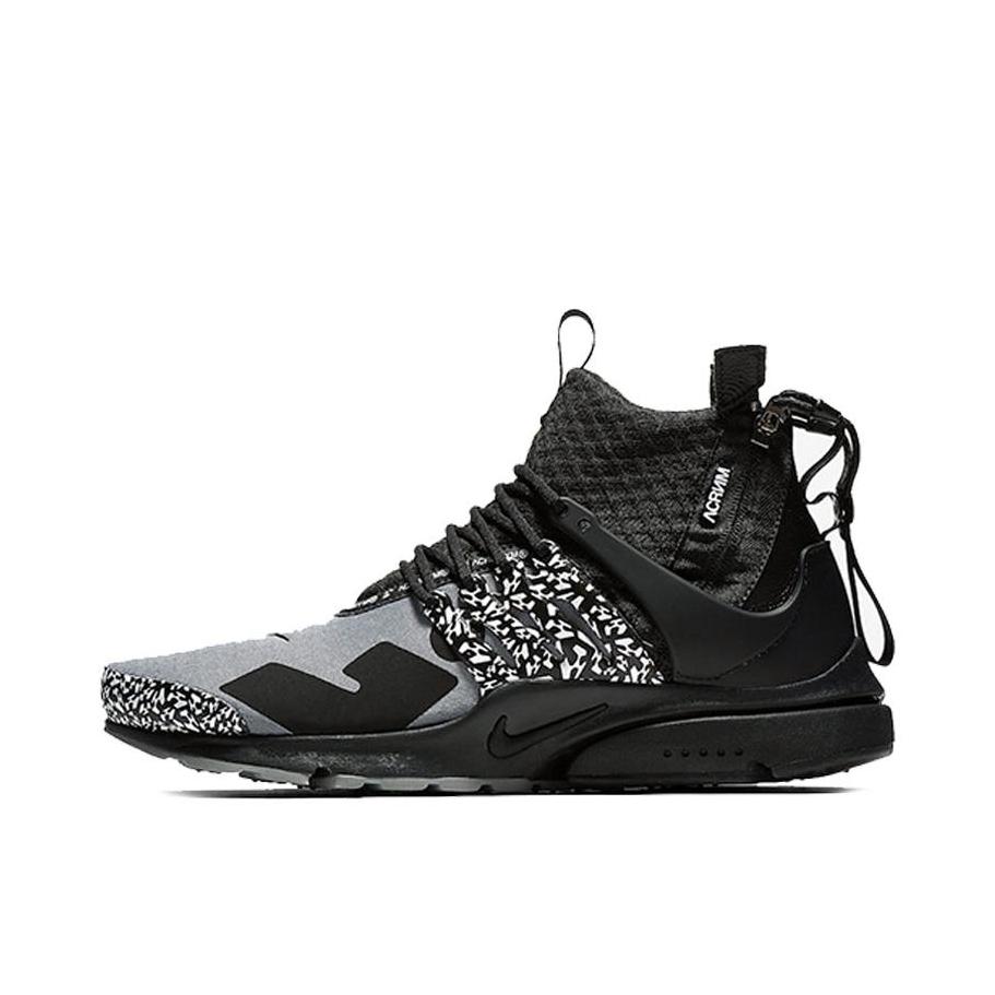 推荐商品：Nike Air Presto Ultra Flyknit 跑鞋 拉链缓震回弹舒适透气防滑耐磨机能生活织物合成革休闲运动轻便 Cool Grey Acronym联名/黑灰机能拉链Mid