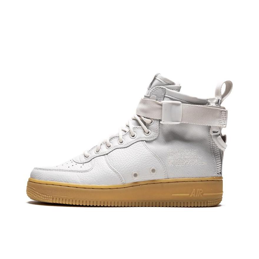 推荐商品：Nike Air Force 1 SF 板鞋 机能缠绕防滑耐磨减震透气复古包裹性 Mid Vast Grey Gum 白生胶Mid