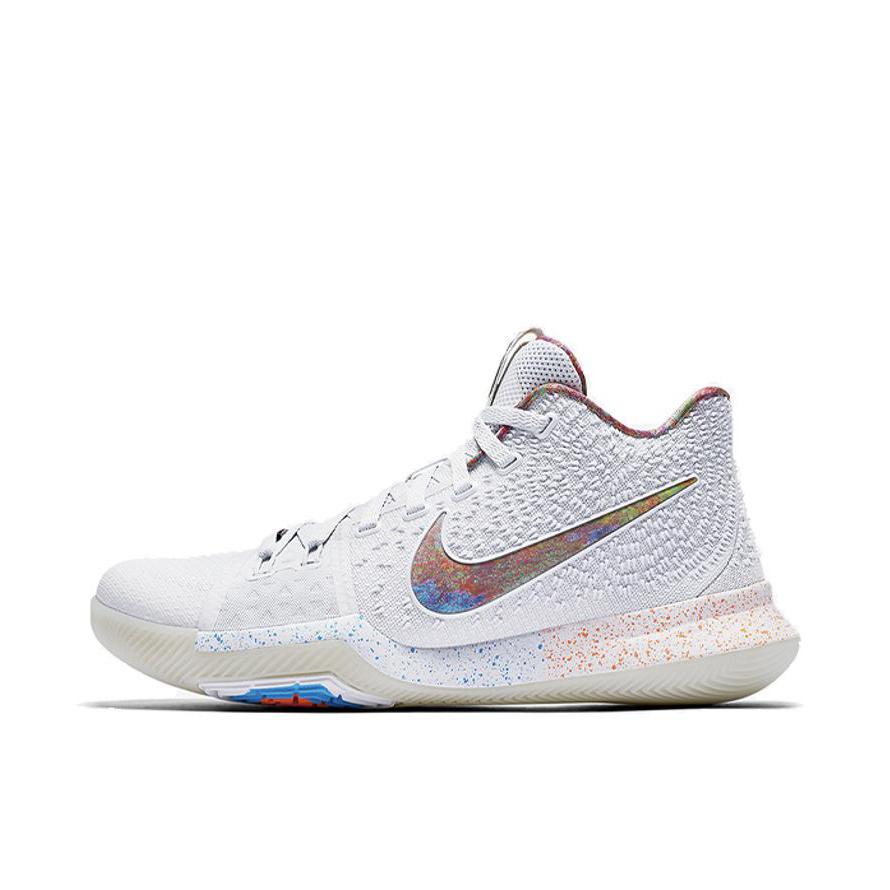 推荐商品：Nike Kyrie 3 欧文 zoom 防滑耐磨 减震轻便 实战运动 圆头 织物 支撑 篮球鞋 EYBL 白色