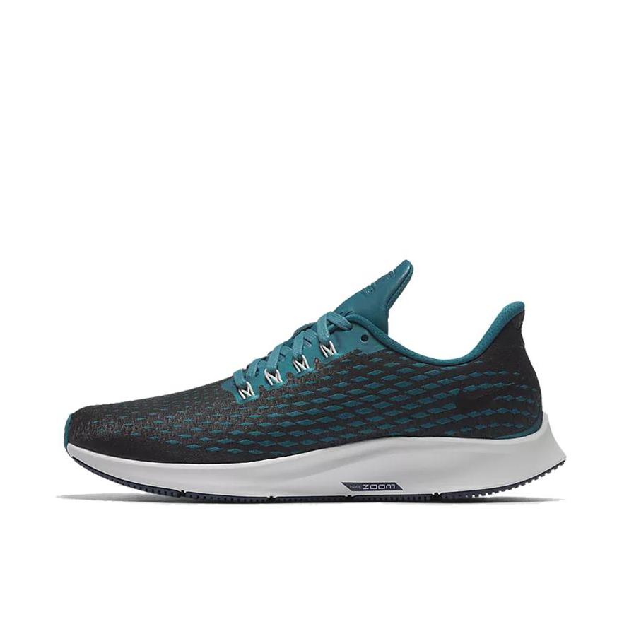 推荐商品：Nike Air Zoom Pegasus 35 飞马 跑鞋 缓震轻便运动马拉松透气织物泡棉 Black Teal/Light Silver 黑青
