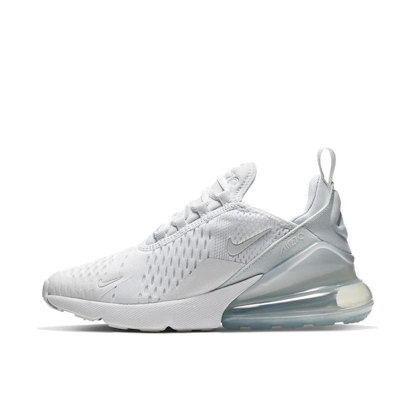 推荐商品：Nike Air Max 270 气垫缓震 轻便透气 耐磨 时尚复古 舒适百搭 防滑 支撑 防水 织物 跑鞋 Triple White 纯白