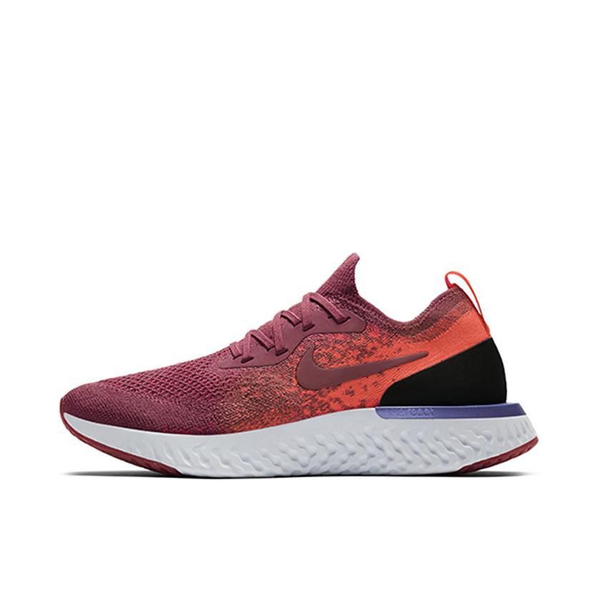 推荐商品：Nike Epic React Flyknit 飞线 跑鞋 轻便透气舒适休闲耐磨缓震编织运动织物 Rust Pink 渐变橙紫