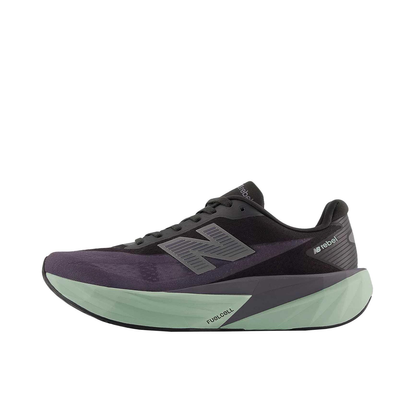 推荐商品：New Balance FuelCell Rebel v5 跑鞋 轻量竞速支撑回弹缓震减震轻便速训稳健抓地韧弹贴合稳固耐用 D宽/褪色/黑色/马赛克绿色