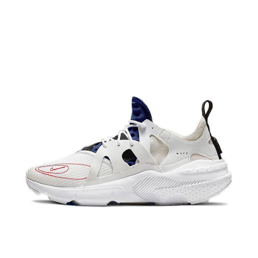 推荐商品：Nike Huarache Type 缓震耐磨 复古结构 舒适 休闲鞋 White/Gainsboro/DarkBlue 白灰/蓝