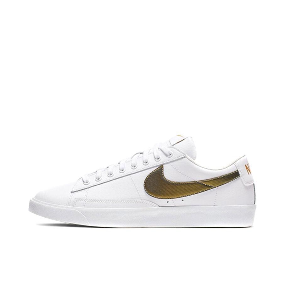 推荐商品：Nike Blazer 板鞋 经典复古防滑舒适百搭 White/Metallic Gold 白铜 Low