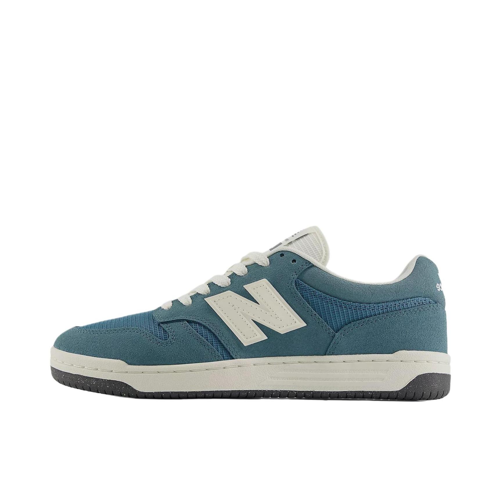 推荐商品：New Balance NB480 舒适 低帮 圆头 平跟 板鞋 D宽/深青色/蓝色