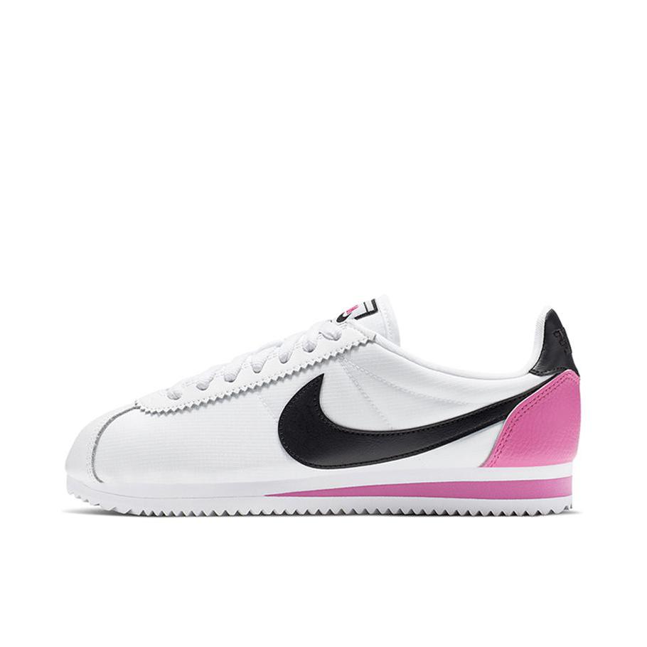 推荐商品：Nike Classic Cortez 阿甘鞋 跑鞋 防滑耐磨缓震透气轻便抓地舒适低帮耐穿贴合 White/Black/Pink 白/黑/粉
